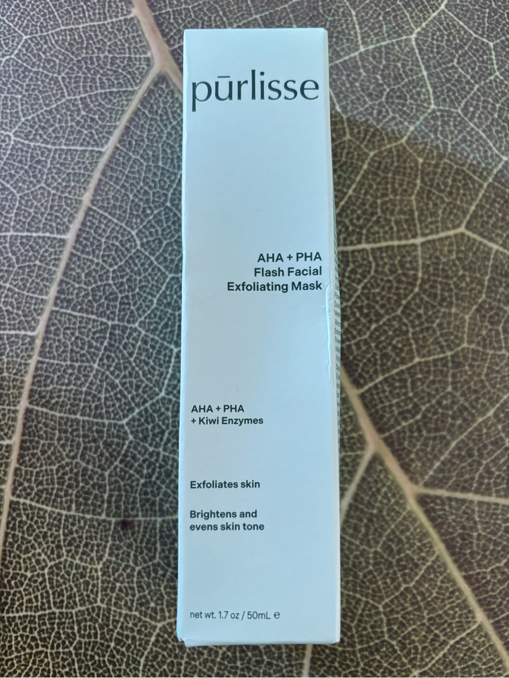 BNIB by purlisse White AHA + PHA Flash Facial Exfoliating Mask